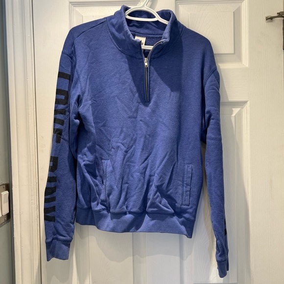 PINK- 1/4 SLEEVE ZIP UP SWEATER - Picture 1 of 4